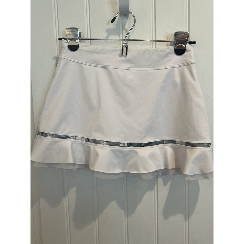 Inphorm White Tennis Skort Womens XS Athletic Golf Pickleball Ruffle Stretch